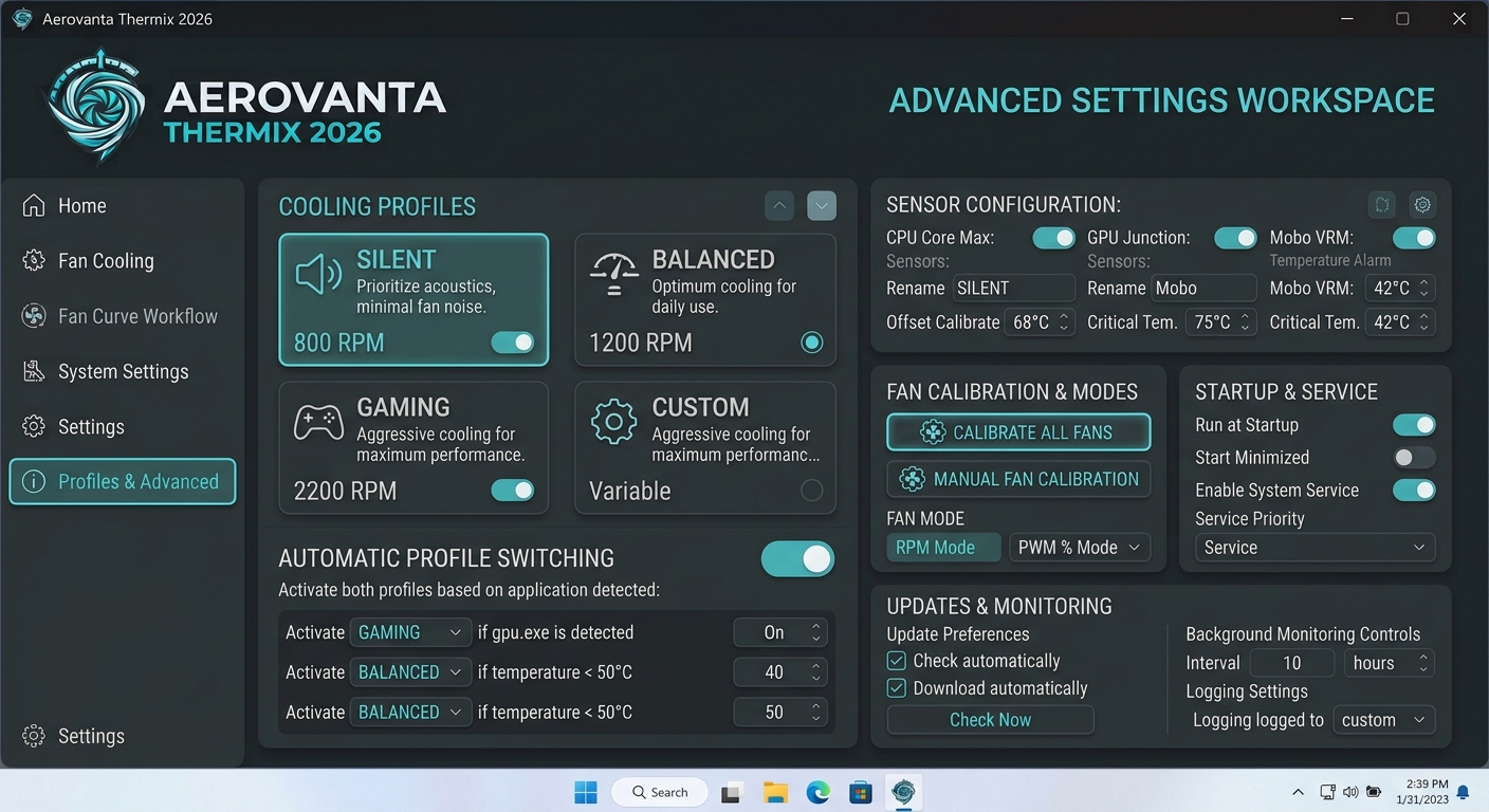 Aerovanta Thermix 2026 screenshot